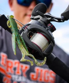 Quantum Smoke S3 Baitcasting Reel -Daiwa || Z-Man || Shimano Sales Store smoke bc reel top view lifestyle